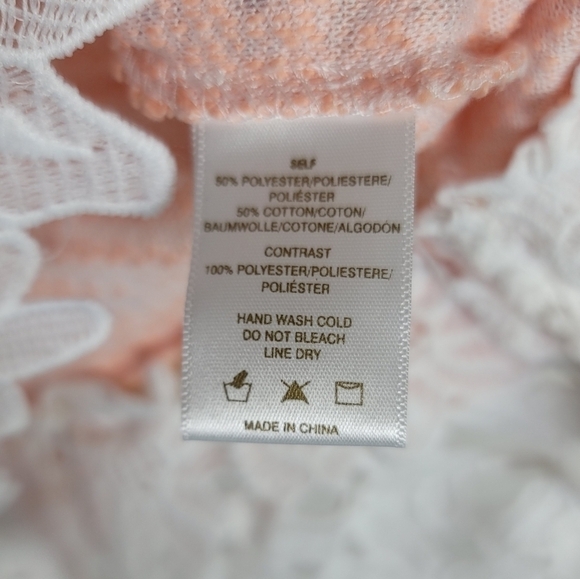 SUNDAYS IN BROOKLYN MIXED MEDIA CROCHET HEM SWEATSHIRT, SZ XS - Picture 5 of 7